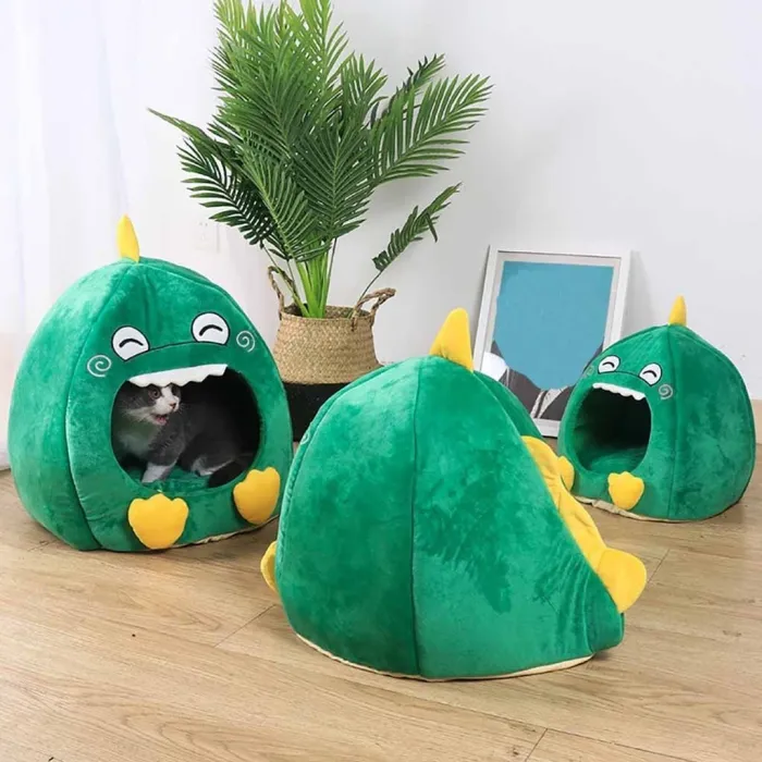 Cats / dogs sleeping bed - pet kennel - dinosaur shaped