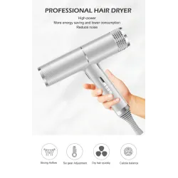 Professionell hårtork - jon - grå - 220V