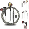 Téléphones d'oreilles - oreillettes - basse haute - double lecteur - avec microphone - 3.5mm