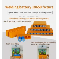 18650 battery fixture - single row - double sided spot welding - lithium battery pack holder