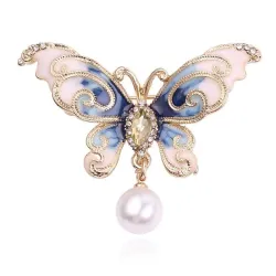 Crystal brooch - butterfly - hanger - leaves
