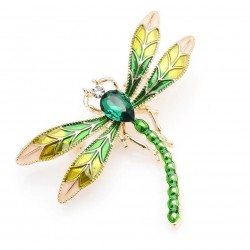Crystal dragonfly - brooch