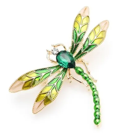 Crystal dragonfly - brooch