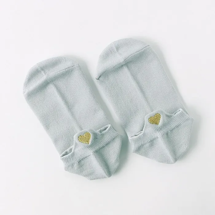 Cute ankle socks - unisex - with heart logo