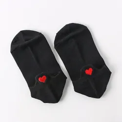 Short socks - ankle length - with a heart - unisex