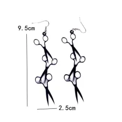 AretesLong earrings for women - with scissor decoration