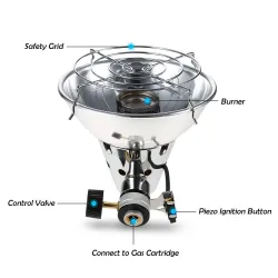 Outdoor / camping heater - detachable infrared ray warmer