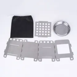 Portable alcohol tray - foldable - stainless steel - camping - picnic