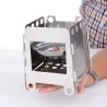 Portable alcohol tray - foldable - stainless steel - camping - picnic