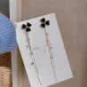 AretesClover tassel earrings for women - with crystal decoration