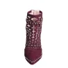 Suede studded pumps - high heels with a back zipper
