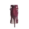 Suede studded pumps - high heels with a back zipper