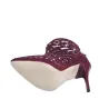 Suede studded pumps - high heels with a back zipper