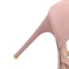 Sexy suede high heels - pumps - with a zipper and a buckle