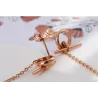 Ketting met een zwarte cirkel - lange oorbellenOorbellen