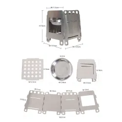 Portable alcohol tray - foldable - stainless steel - camping - picnic