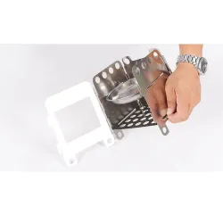 Portable alcohol tray - foldable - stainless steel - camping - picnic