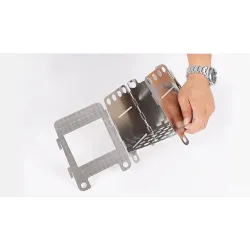Portable alcohol tray - foldable - stainless steel - camping - picnic