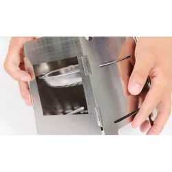 Portable alcohol tray - foldable - stainless steel - camping - picnic