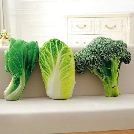 Vegetable shaped pillow - plush toy - broccoli / Chinese cabbage / choi sum