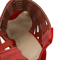 Peep toe fishnet pumps - with a back zipper