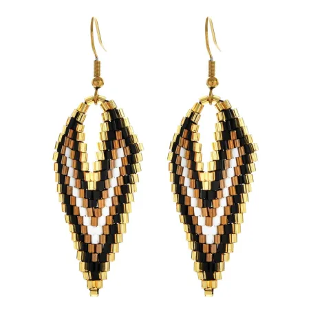 Long earrings with beads - V-shapedEarrings