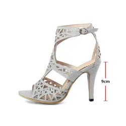 Sexy holle pumps - sandalen met hoge hak - met enkelbandjeHoge hakken