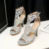 Sexy hollow stiletto - peep toe - with ankle strap