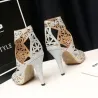 Sexy hollow stiletto - peep toe - with ankle strap