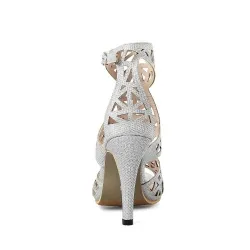 Sexy hollow stiletto - peep toe - with ankle strap