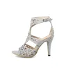 Sexy hollow stiletto - peep toe - with ankle strap