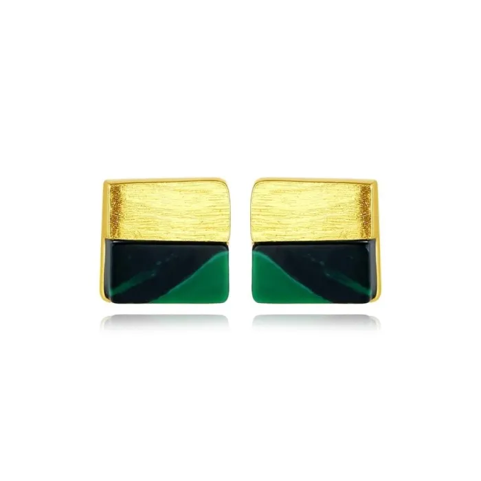 925 sterling silver - square stud earrings