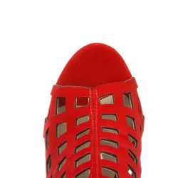 Peep toe fishnet pumps - with a back zipper
