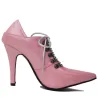 Cross-tied high heel sandals - ankle length - lace-up