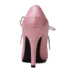 Cross-tied high heel sandals - ankle length - lace-up