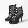 Tacones altosSexy mesh high heels - lace-up - ankle length - crisscross design