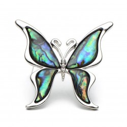 Schmetterling mit einer farbigen Schale - eine Metallbrosche