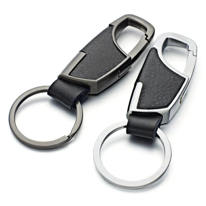 Chaveiro de couro - com anel chave