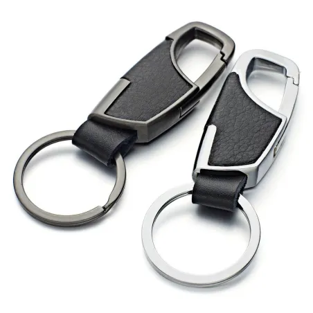 Leather keychain - avainsormuksella