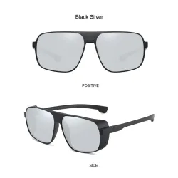 Retro / steampunk sunglasses - with side shields - UV400 - unisex