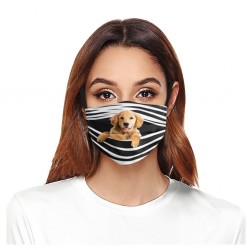 Skyddande ansikte / munmask - återanvändbar - hundar print