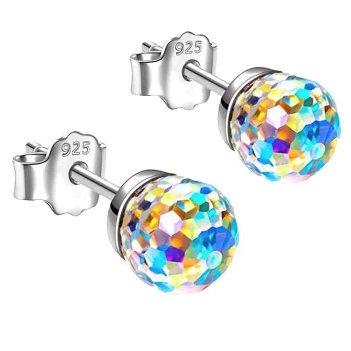 AretesPendientes pequeño stud - bola de cristal
