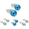 Petites boucles d'oreilles - boule en cristal disco