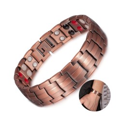 Bracelet en cuivre vintage - magnétique - santé - énergie - unisexe