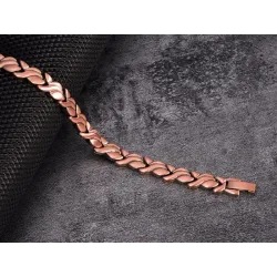 Vintage bransoletka miedziana - magnetyczna - zdrowie - energia - unisexBransoletki