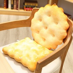 Cuscino dorato a forma di biscotto - peluche - circolare - quadrato