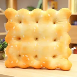 Animales de pelucheAlmohada en forma de galleta dorada - peluche - circular - cuadrada