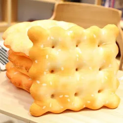 Gouden koekvormig kussen - knuffel - rond - vierkantKnuffels
