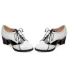 Vintage brogue schoenen - spitse neus - veterschoen - met dikke hakkenLaarzen