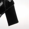 Vintage Brogue Schuhe - spitze Zehen - Schnürschuhe - mit dicken Absätzen